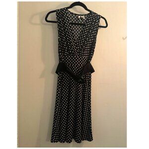 Sami & Jo Polka Dot Midi Dress w/ Belt – Small